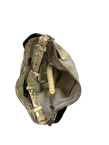 Jimmy Choo Anna Python Skin Leather Hobo Handbag
