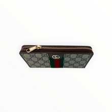 Gucci Ophidia GG Supreme Canvas & Leather Zip Around Wallet
