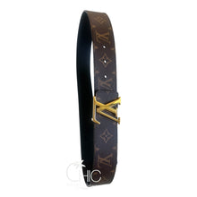 Louis Vuitton Monogram Calfskin LV Gold Initiales 40mm Buckle Reversible Belt 80/32