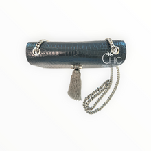 Saint Laurent Classic Monogram Tassel Crossbody Bag Crocodile Embossed Leather