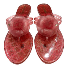 CHANEL Jelly Glitter
Camellia Thong Sandals Size 38