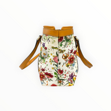 Gucci Abbey Multicolor Floral Printed Canvas and Leather Medium Tote