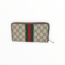 Gucci Ophidia GG Supreme Canvas & Leather Zip Around Wallet