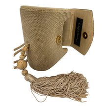 RAFAEL SÁNCHEZ Taupe suede beaded Tassel Shoulder Vintage Bag