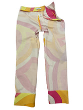 Emilio Pucci Pants Colorful Abstract Print Cropped Cotton Size 38