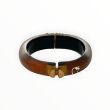 Alexis Bittar Luminous Amber/ Swarovski Crystal Lucite Bracelet - Hinged Bangle