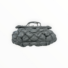 Valentino Garavani Medium Leather Gray Spike Me Quilted Shoulder Handbag