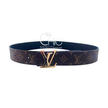 Louis Vuitton Monogram Calfskin LV Gold Initiales 40mm Buckle Reversible Belt 80/32