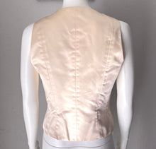 NWT Chanel Ivory Silk Tuxedo Vest Double Breasted Size 38