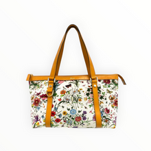Gucci Abbey Multicolor Floral Printed Canvas and Leather Medium Tote