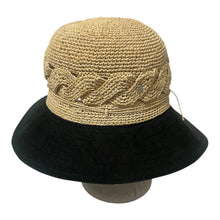 Helen Kaminski Kalola Cloche Straw/Cotton Hat