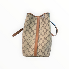 Gucci GG Emblem Canvas Tote Shoulder Handbag