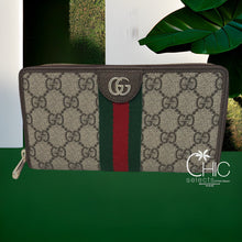 Gucci Ophidia GG Supreme Canvas & Leather Zip Around Wallet