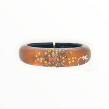 Alexis Bittar Luminous Amber/ Swarovski Crystal Lucite Bracelet - Hinged Bangle