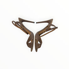Ralph Lauren Kandice Goat Suede Ankle Strap High Heel Sandals Size 39