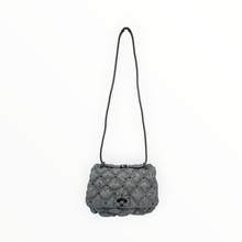 Valentino Garavani Medium Leather Gray Spike Me Quilted Shoulder Handbag