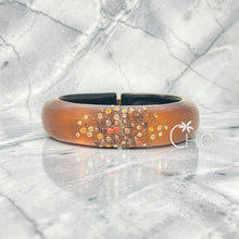 Alexis Bittar Luminous Amber/ Swarovski Crystal Lucite Bracelet - Hinged Bangle