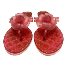 CHANEL Jelly Glitter
Camellia Thong Sandals Size 38