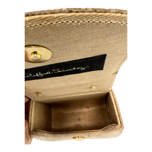 RAFAEL SÁNCHEZ Taupe suede beaded Tassel Shoulder Vintage Bag