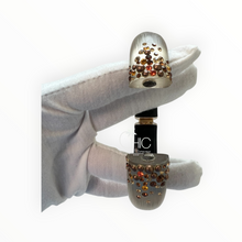 Alexis Bittar Luminous Gray Lucite Swarovski Crystal Bracelet-Hinged Bangle