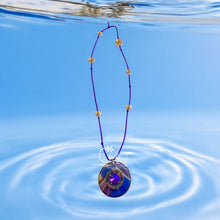 Emilio Pucci Purple Satin Cord Necklace Signature Logo