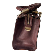 Gianni Versace Couture Brown Greca Quilt Top Handle Handbag