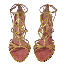 Elman Venezia Gold Strappy Heel Sandals Size 37