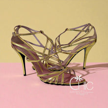 Elman Venezia Gold Strappy Heel Sandals Size 37
