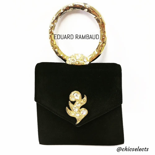 EDUARD RAMBAUD VINTAGE SUEDE CLUTCH