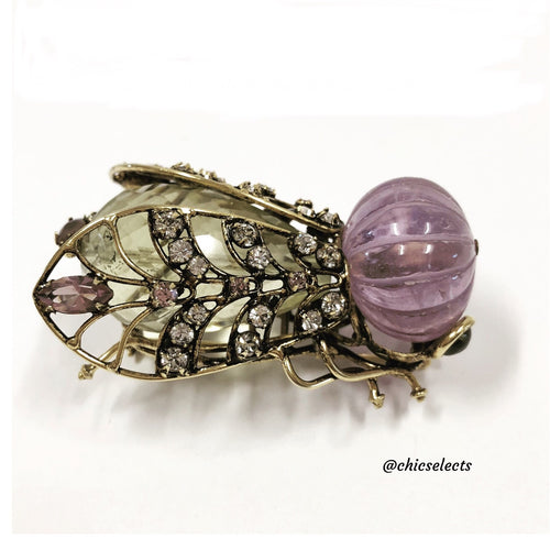 IRADJ MOINI AMETHYST/ CITRINE BUG BROOCH