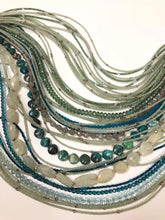 MIRIAM HASKELL 45 STRAND MULTI SEMI PRECIOUS STONE/ FACETED GLASS BEADS NECKLACE