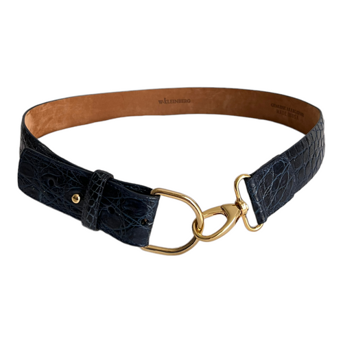 W. Kleinberg Blue Alligator Belt Size M