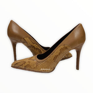 TOD’S SNAkESKIN PUMP POINTED TOE SIZE 9