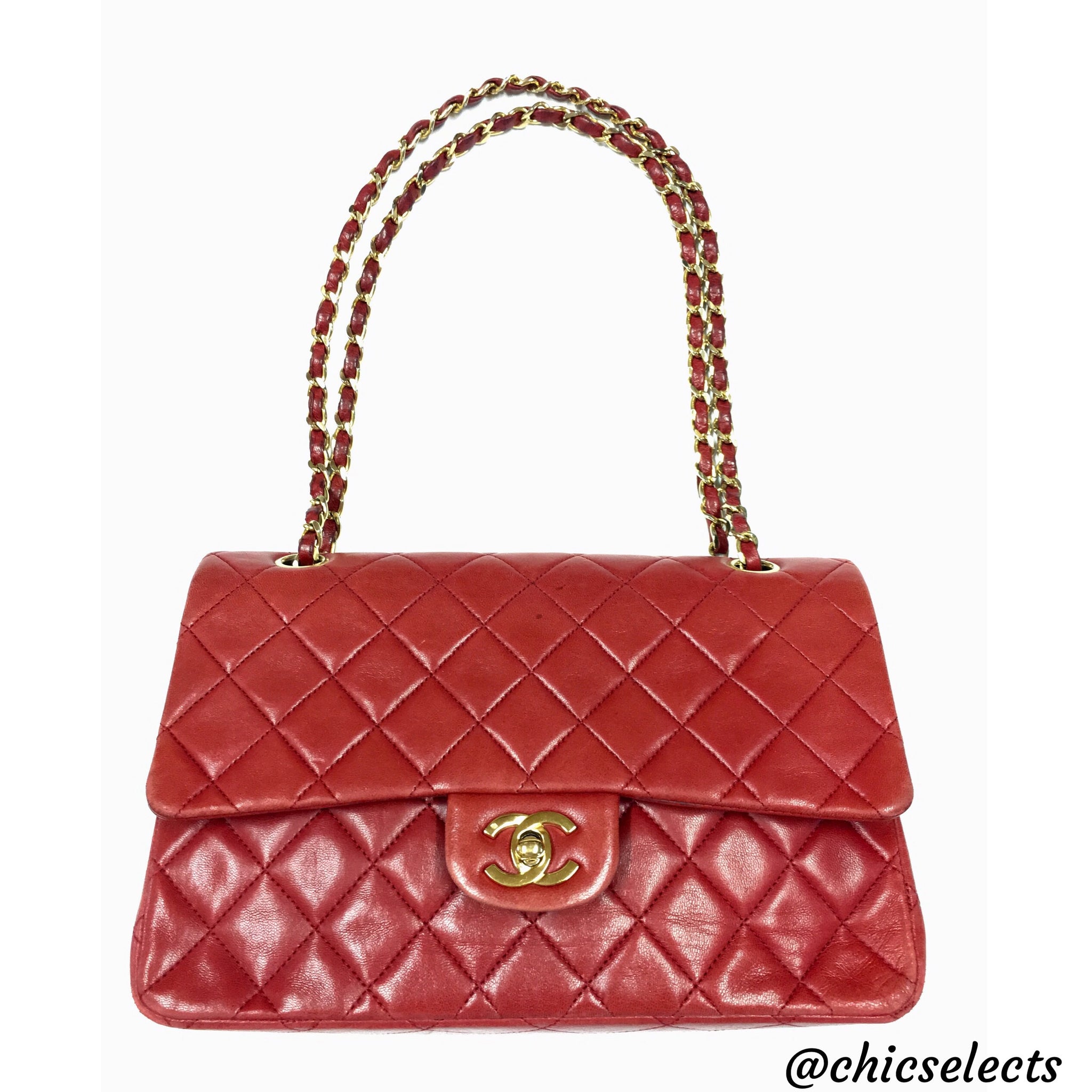 CHANEL VINTAGE QUILTED MEDIUM CLASSIC DOUBLE FLAP HANDBAG – Chic Selects of  Palm Beach