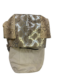 Jimmy Choo Anna Python Skin Leather Hobo Handbag