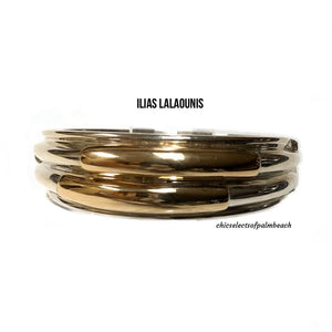ILIAS LALAOUNIS 18K GOLD/SILVER HINGE BANGLE