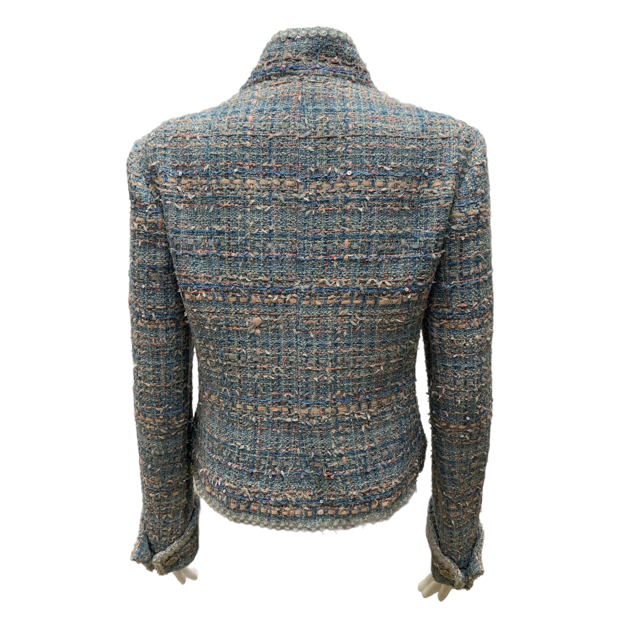 CHANEL BLUE PASTEL TWEED JACKET from ''Paris - Versailles'' Collection –  Chic Selects of Palm Beach