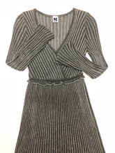 MISSONI SILVER GRAY RIBBED CROCHET COCKTAIL DRESS SIZE 4