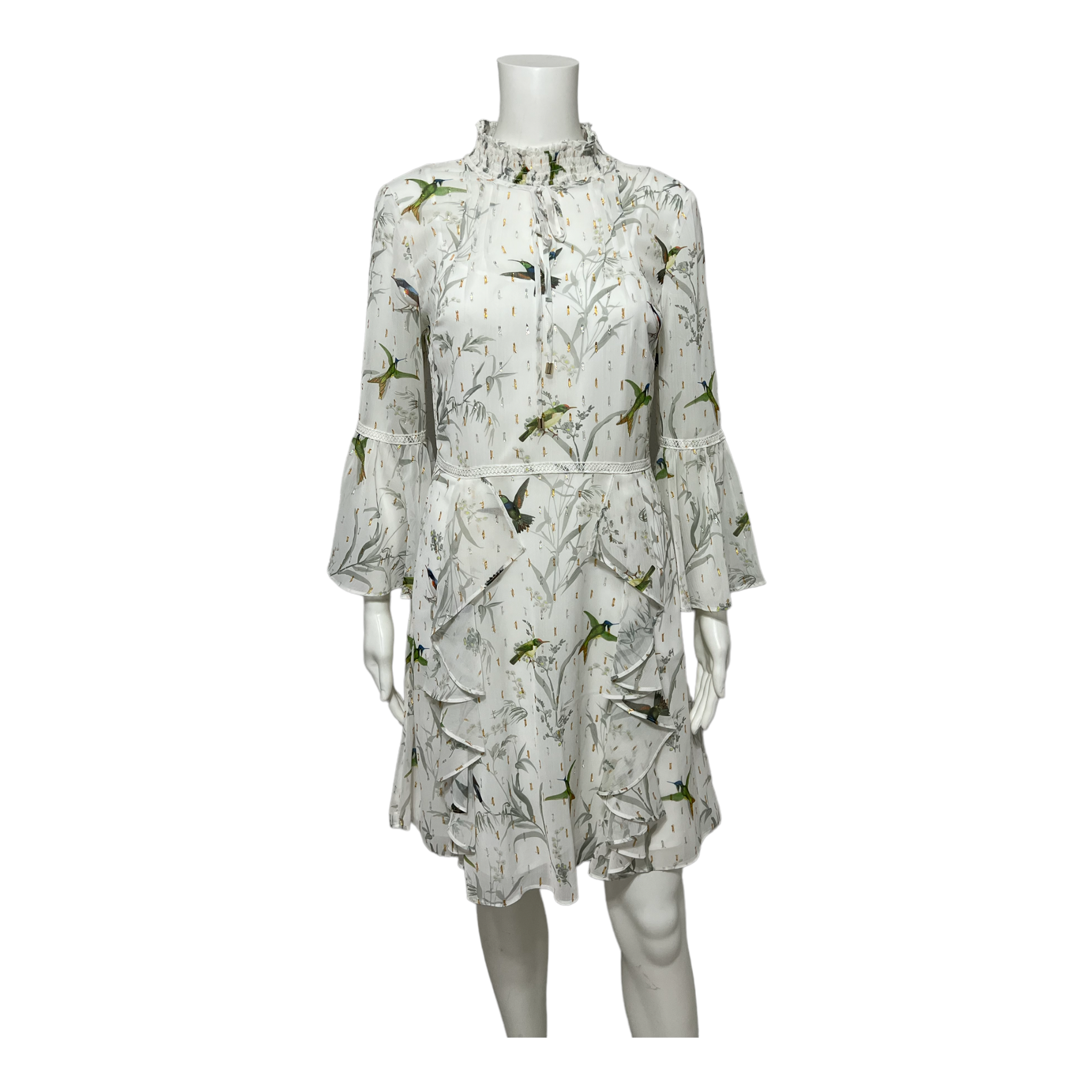 NWT TED BAKER ANDRAY Fortune Layered Ruffle Mint Dress Zs 4